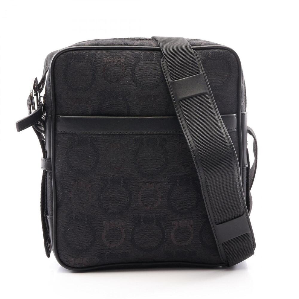 Salvatore Ferragamo Gancini Shoulder Bag/Handbag, Canvas/Leather, Men's/Women...